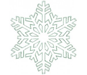 Stickdatei - Fancy Christmas Schneekristall Doodle